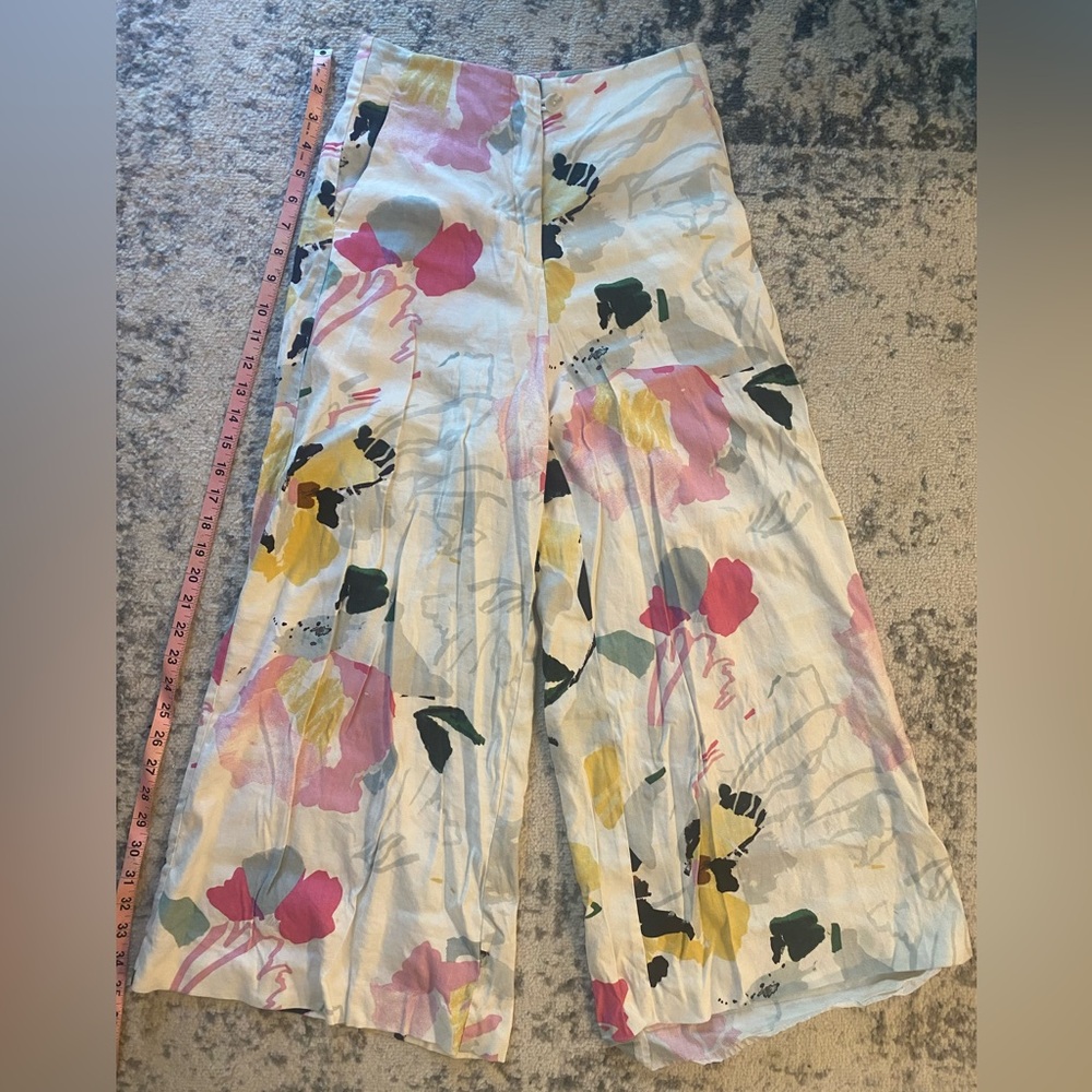 Anthropologie Printed Wide-Leg Pant by Maeve